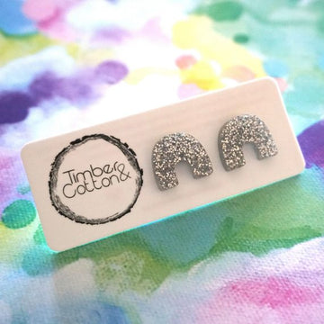 Arch Rainbow Acrylic Stud Earrings