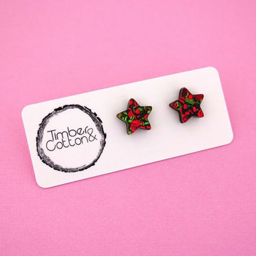 Star Christmas Acrylic Stud Earrings