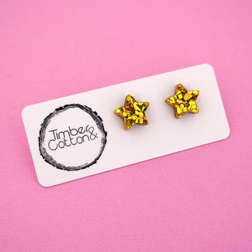 Star Christmas Acrylic Stud Earrings