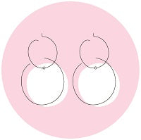Acrylic hook and hoop dangle earrings