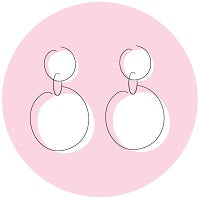 Stud top acrylic dangle earrings
