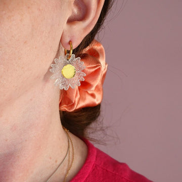 Daisy Acrylic Dangle Earrings
