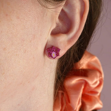 Orchid Acrylic Stud Earrings