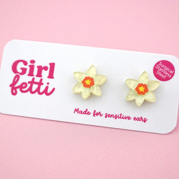 Daffodil Acrylic Stud Earrings