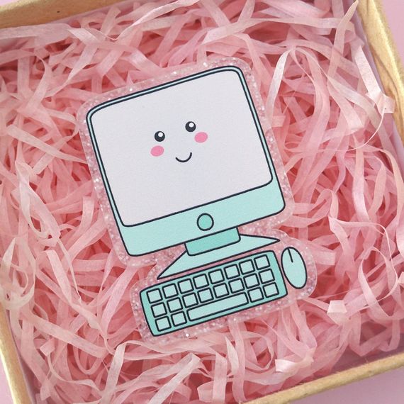 Computer IT Teacher Acrylic Brooch – KIN & PAR PTY LTD