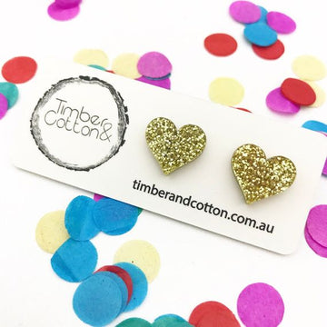 Heart Acrylic Stud Earrings