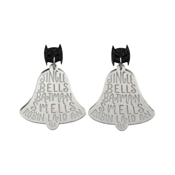 'Jingle Bells Batman Smells' Christmas Acrylic Dangle Earrings