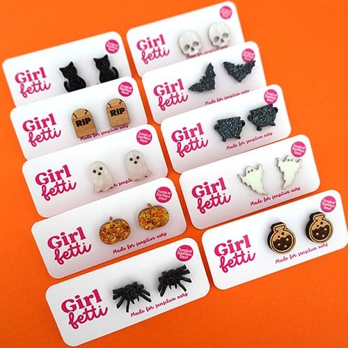 Halloween acrylic stud earrings