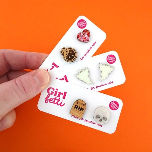 Acrylic Halloween stud earrings