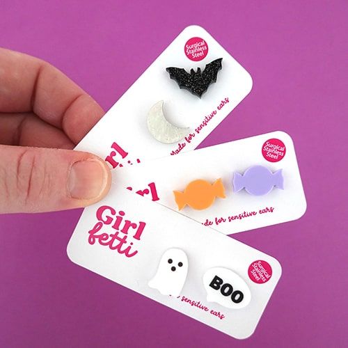 Halloween acrylic stud earrings